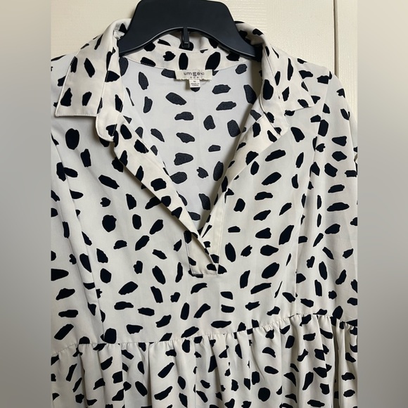 Umgee Animal Print Babydoll Mini Dress Size Medium - Picture 6 of 15